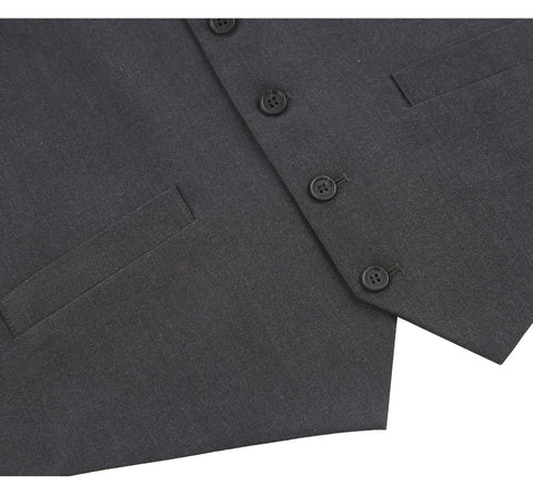 Men's Charcoal Gray Dress Waistcoat Suit Vest (Classic fit)