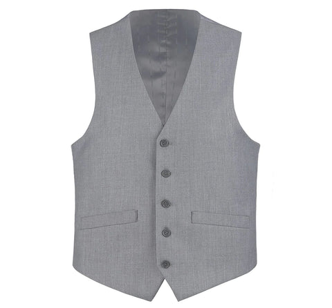 Men's Light Gray Dress Waistcoat Suit Vest (Classic fit)