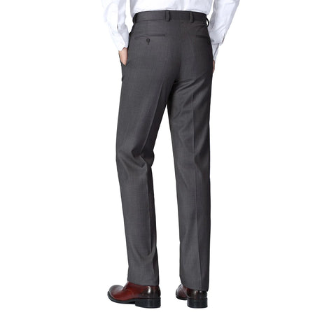 Men's Charcoal Gray Solid Renoir Dress Pants (Classic Fit)