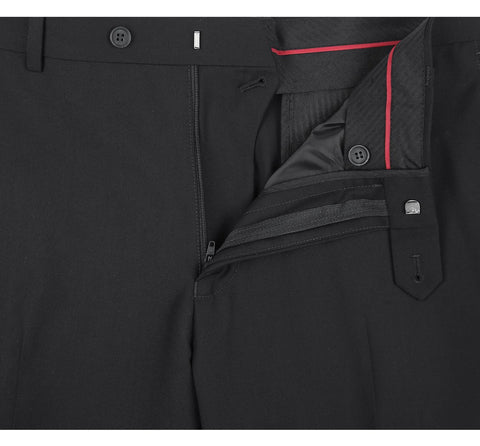 Men's Black Solid Renoir Dress Pants (Classic Fit)