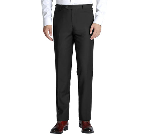 Men's Black Solid Renoir Dress Pants (Classic Fit)