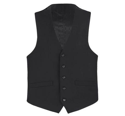 Men's Black Dress Waistcoat Suit Vest (Classic fit)